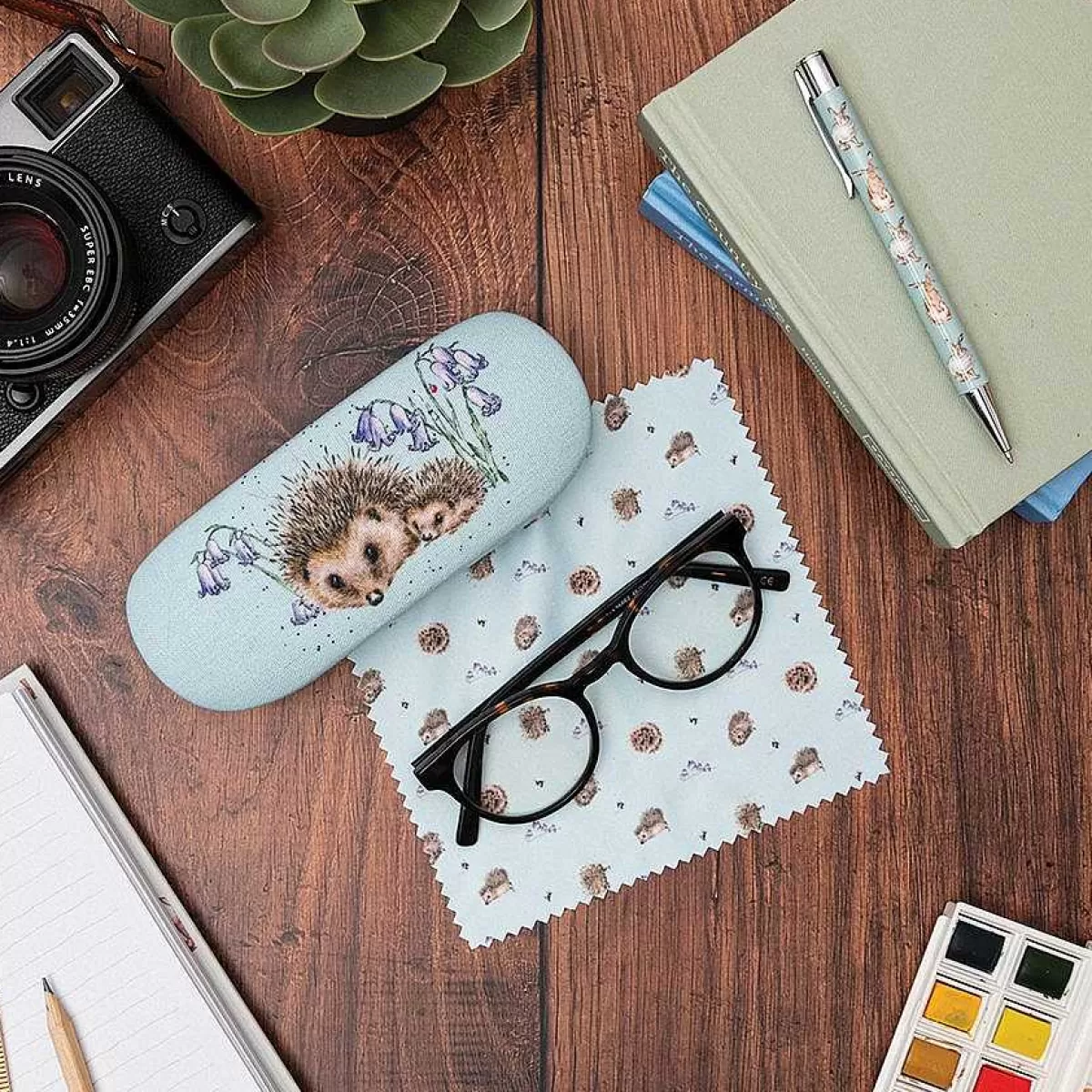 Eye Glass Cases>Wrendale Designs Love And Hedgehugs' Hedgehog Eye Glass Case