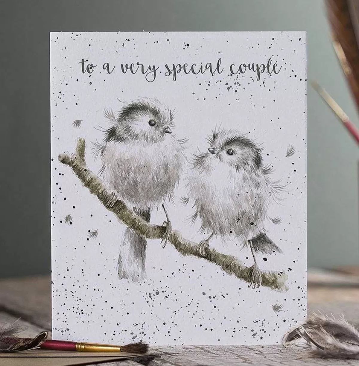 Anniversary>Wrendale Designs Lovebirds' Long Tailed Tit Anniversary Card