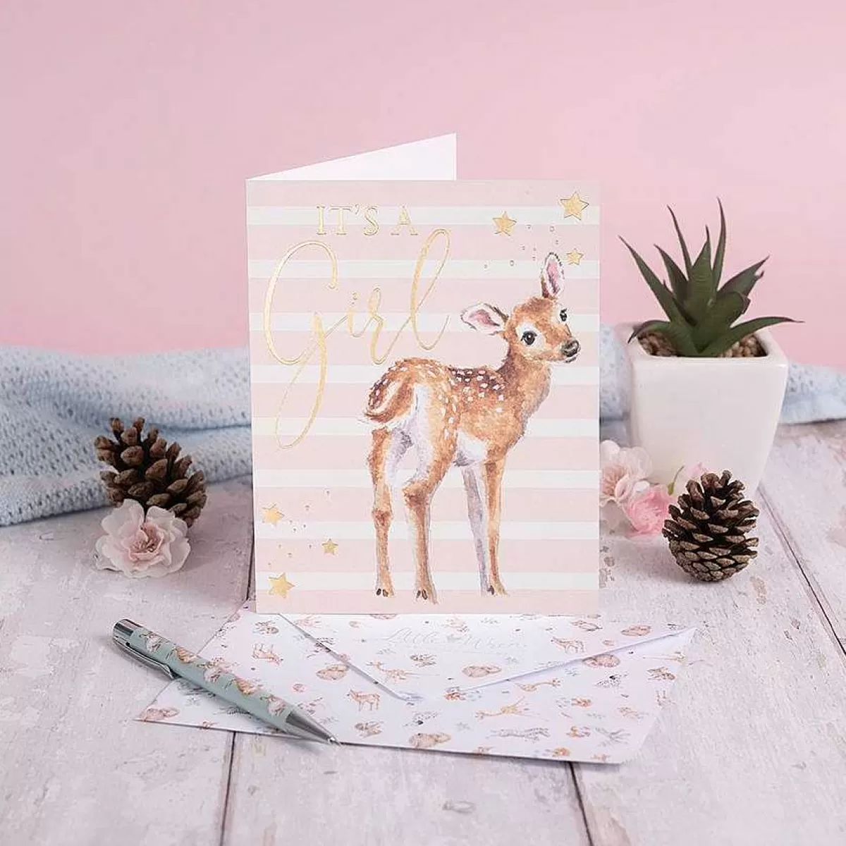 New Baby>Wrendale Designs Loved Deerly' Deer Card