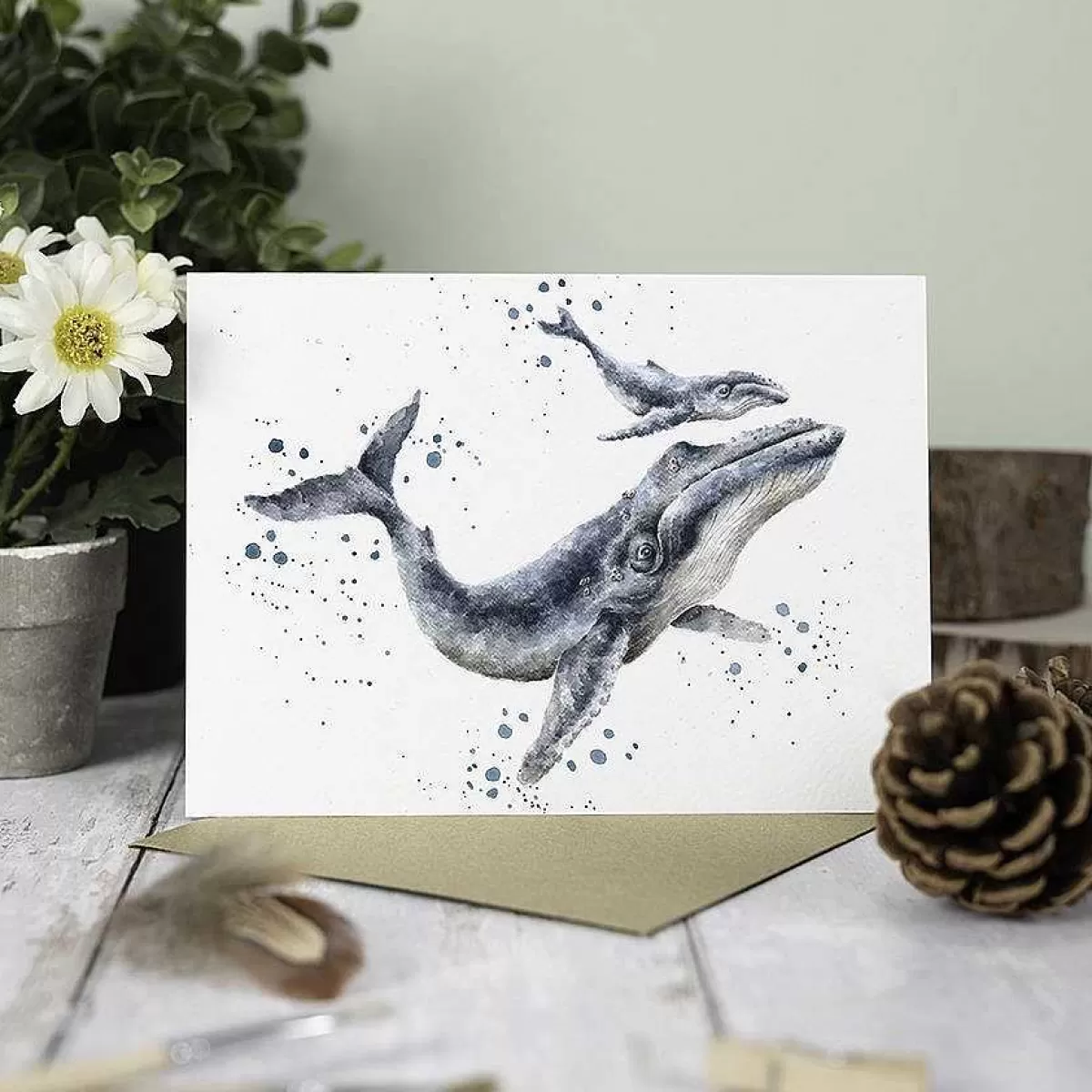 Father'S Day>Wrendale Designs Marine Blue' Whale Card