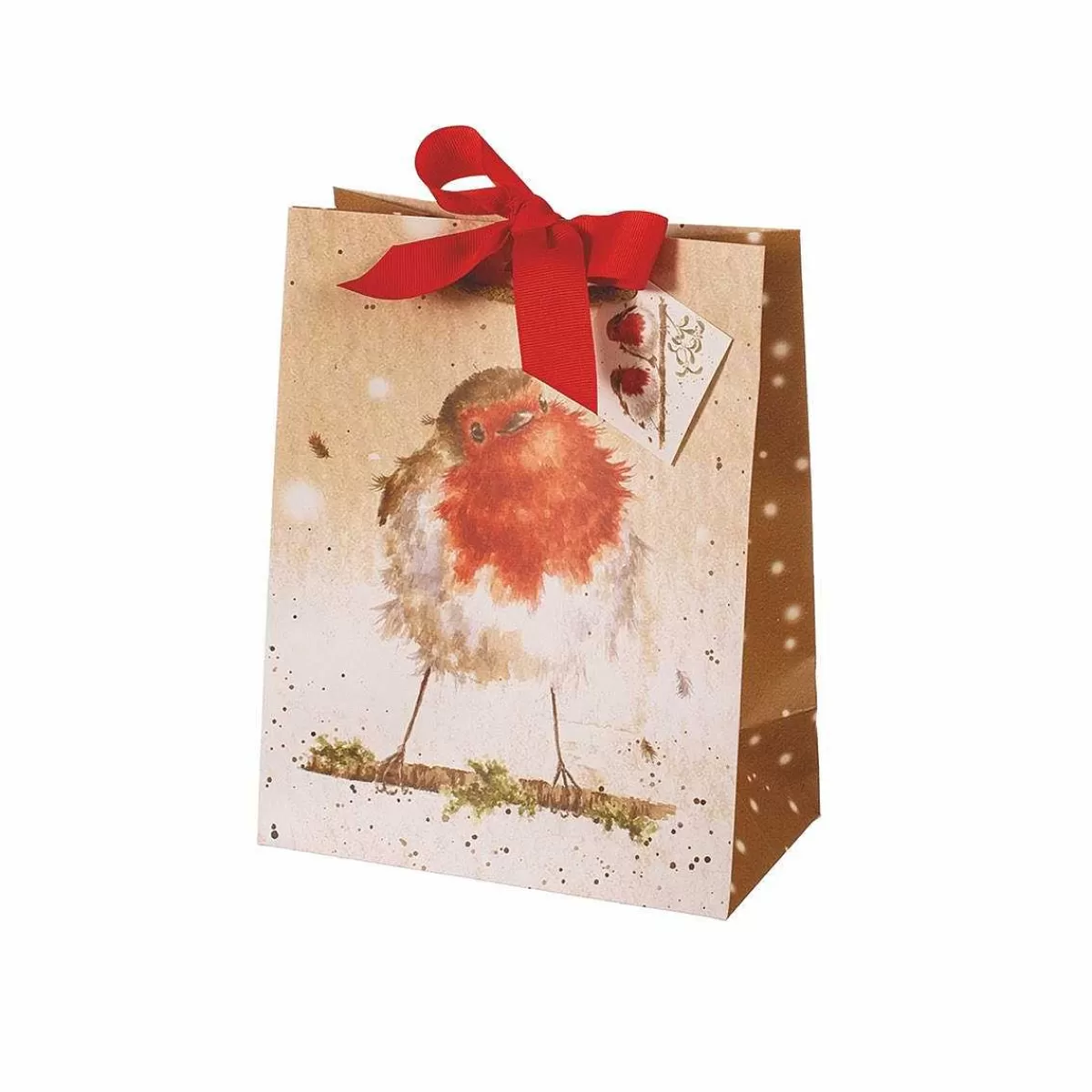 Gift Bags>Wrendale Designs Medium Robin Gift Bag