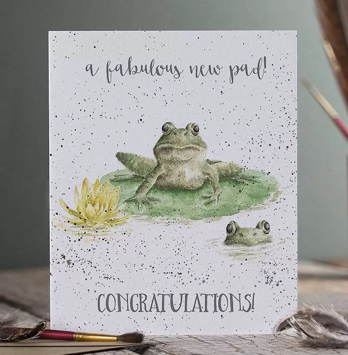 New Home>Wrendale Designs New Pad' Frog New Home Card