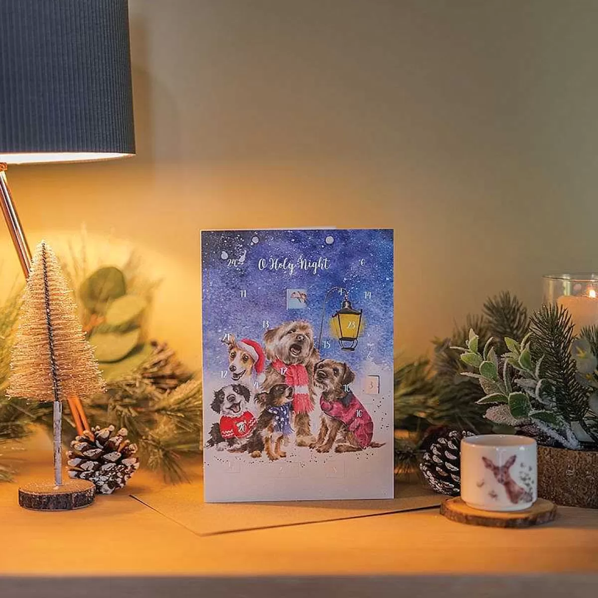 Advent Calendar Cards>Wrendale Designs O Holy Night' Dog Advent Calendar Card