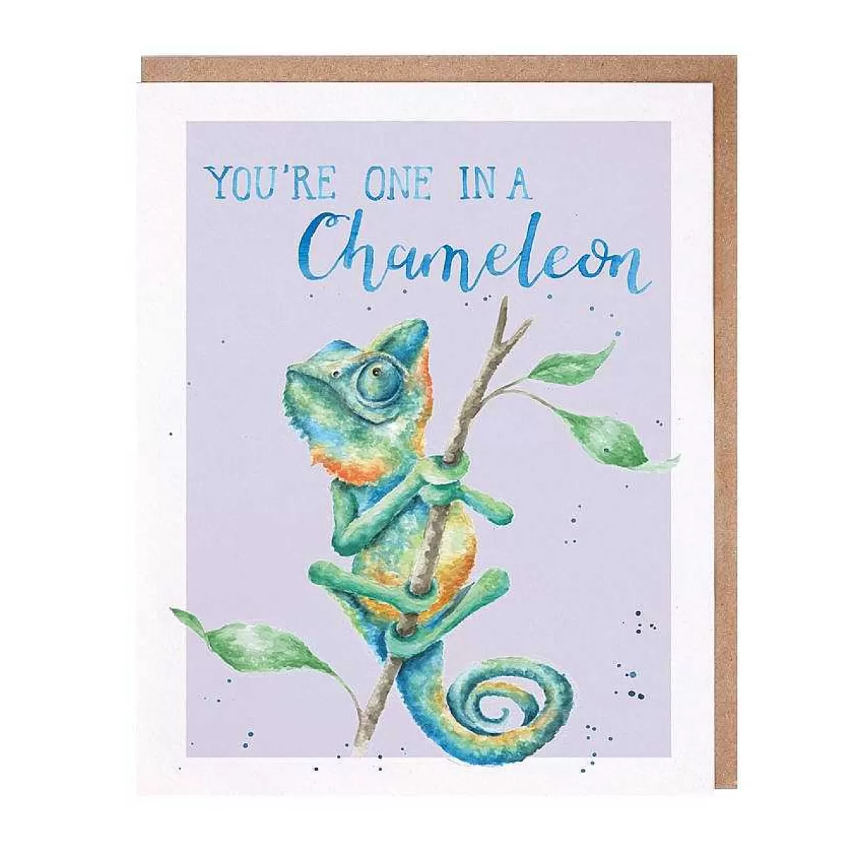 Anniversary>Wrendale Designs One In A Chameleon' Chameleon Card