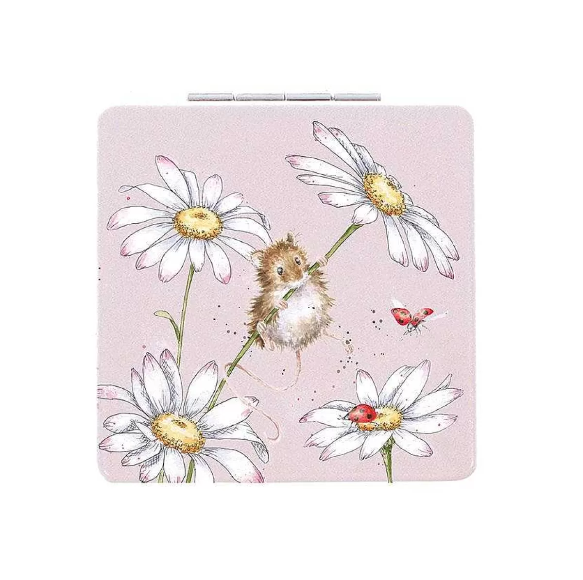 Compact Mirrors>Wrendale Designs Oops A Daisy' Mouse Compact Mirror