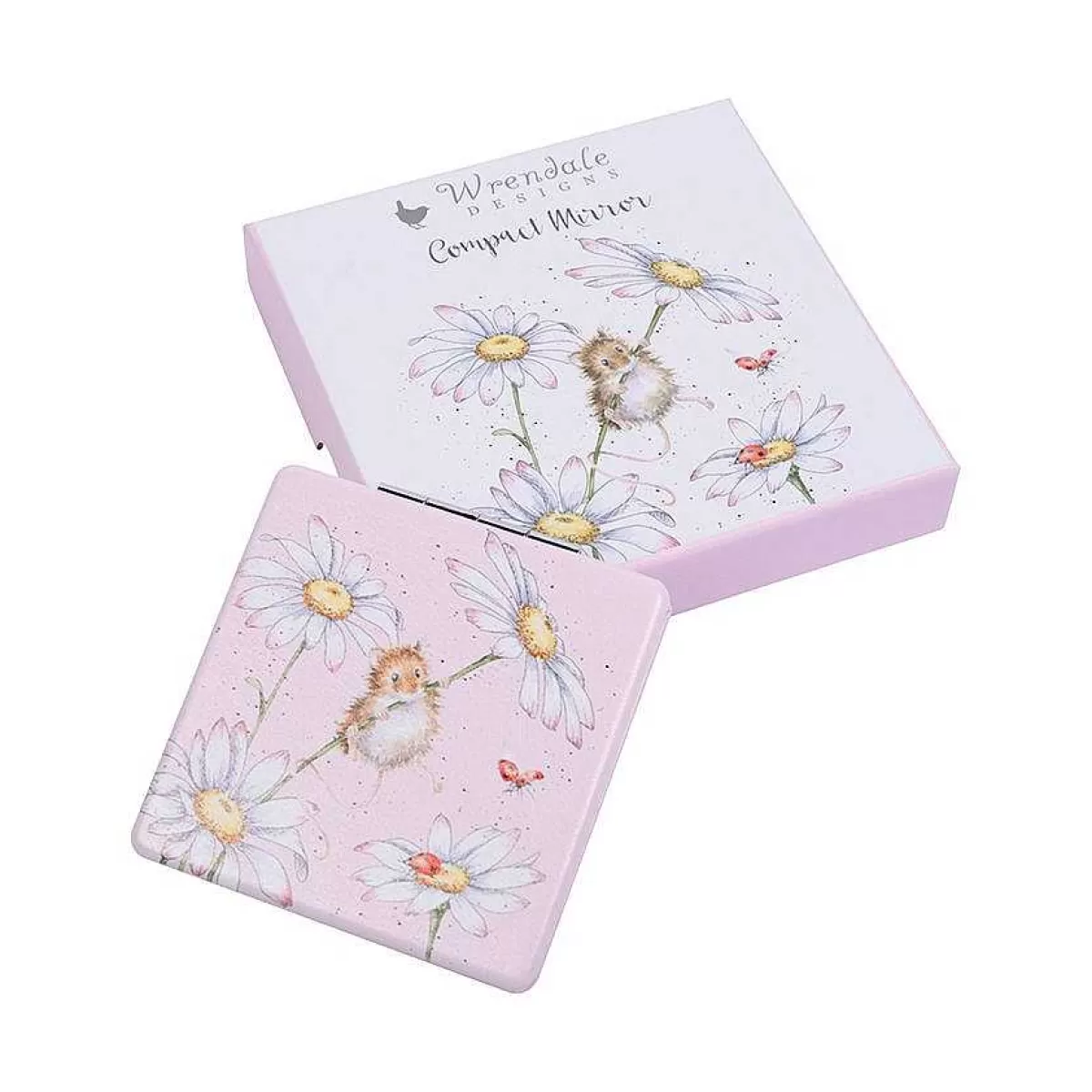 Compact Mirrors>Wrendale Designs Oops A Daisy' Mouse Compact Mirror