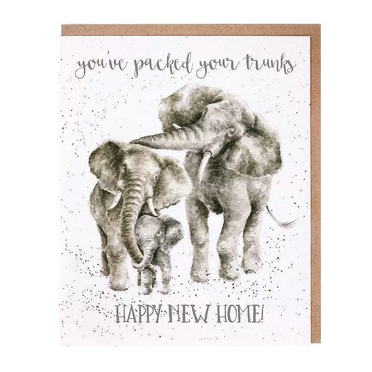 New Home>Wrendale Designs Packed Your Trunks' Elephant New Home Card