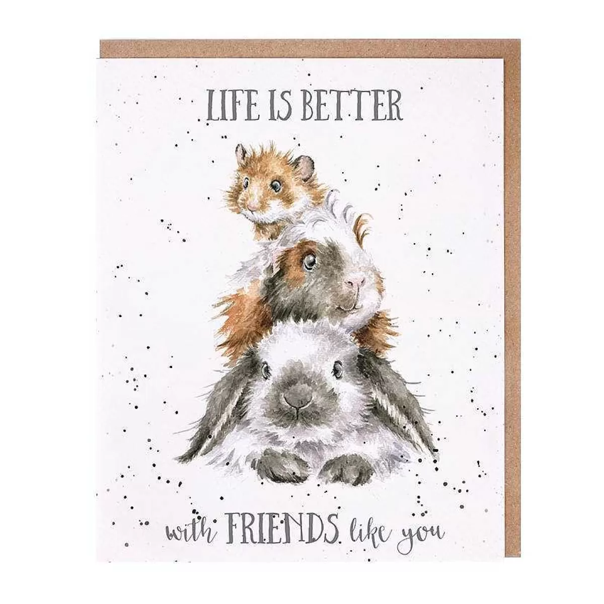 Friendship>Wrendale Designs Piggy In The Middle' Card