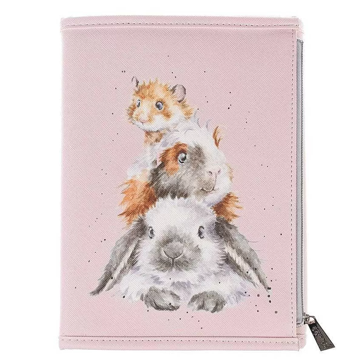 Notebook Wallets>Wrendale Designs Piggy In The Middle' Guinea Pig & Rabbit Notebook Wallet