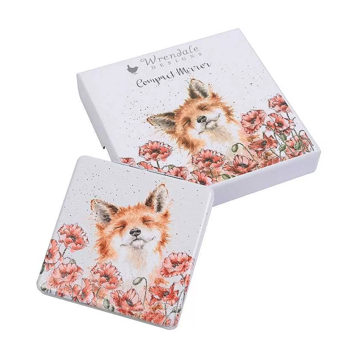 Compact Mirrors>Wrendale Designs Poppy Fields' Fox Compact Mirror