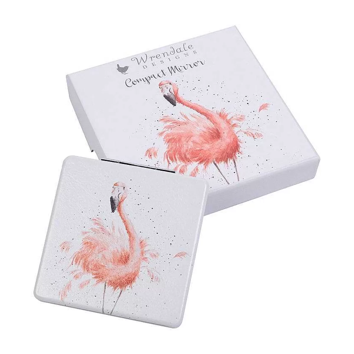 Compact Mirrors>Wrendale Designs Pretty In Pink' Flamingo Compact Mirror