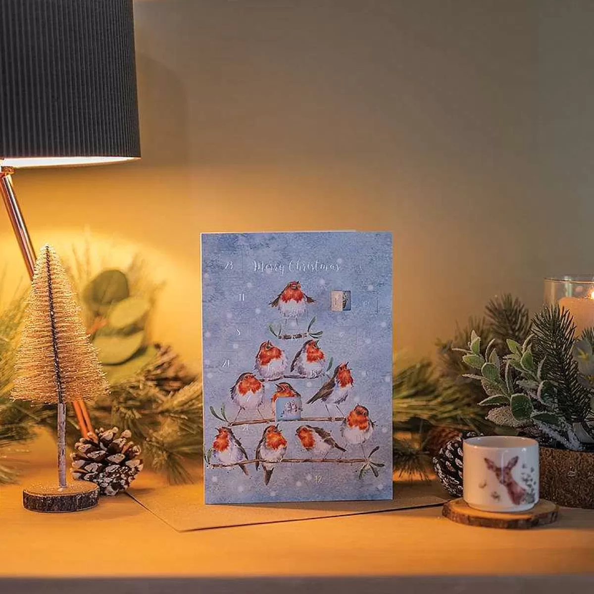 Advent Calendar Cards>Wrendale Designs Rockin Robins' Robin Advent Calendar Card