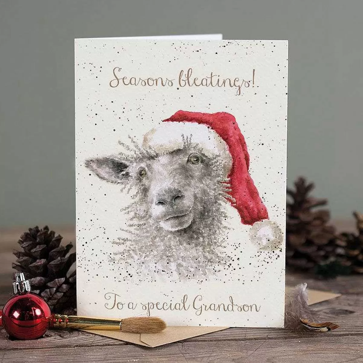 Single Relation Cards>Wrendale Designs Seasons Bleatings' Sheep Card