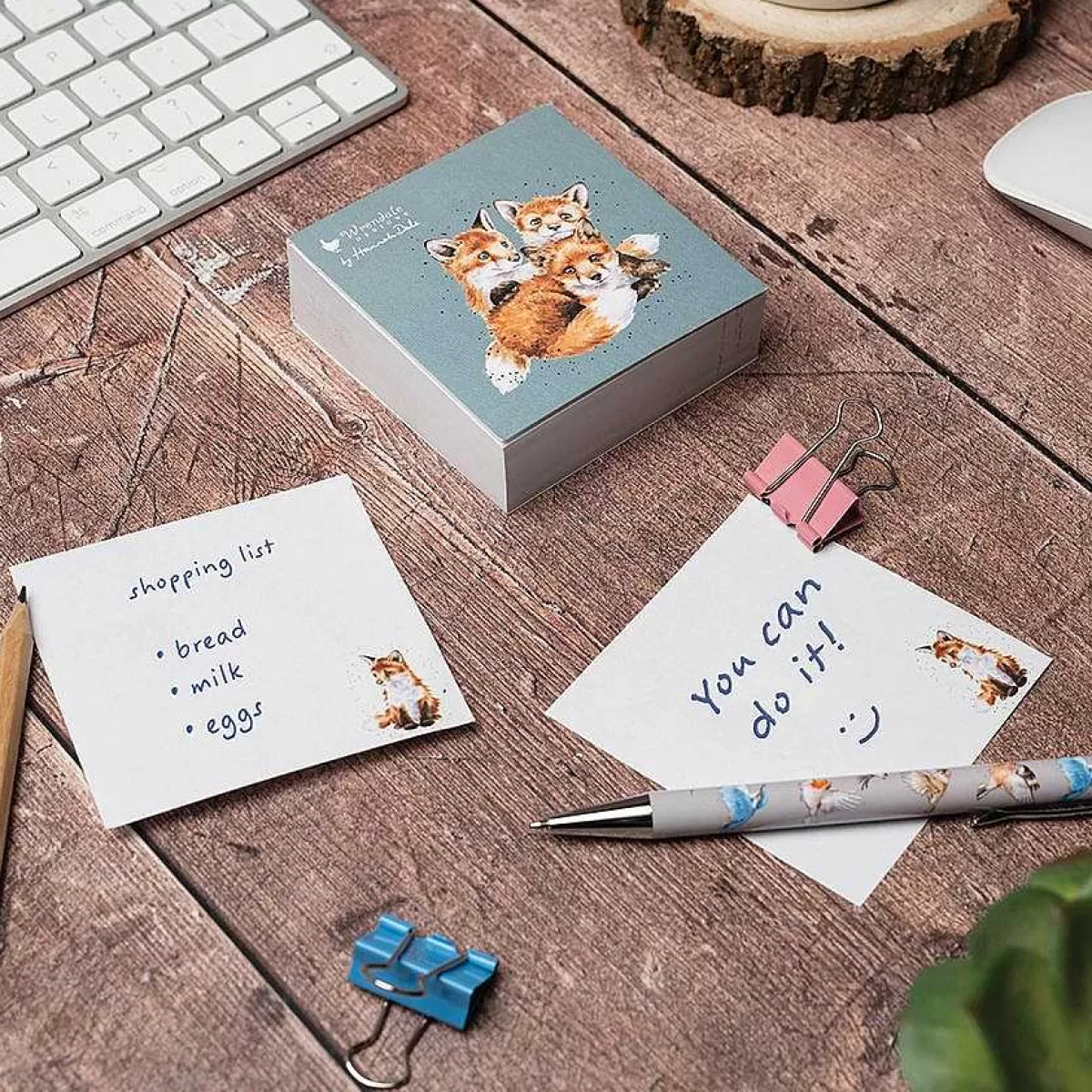 Other Desk Accessories>Wrendale Designs Snug As A Cub' Fox Sticky Notes