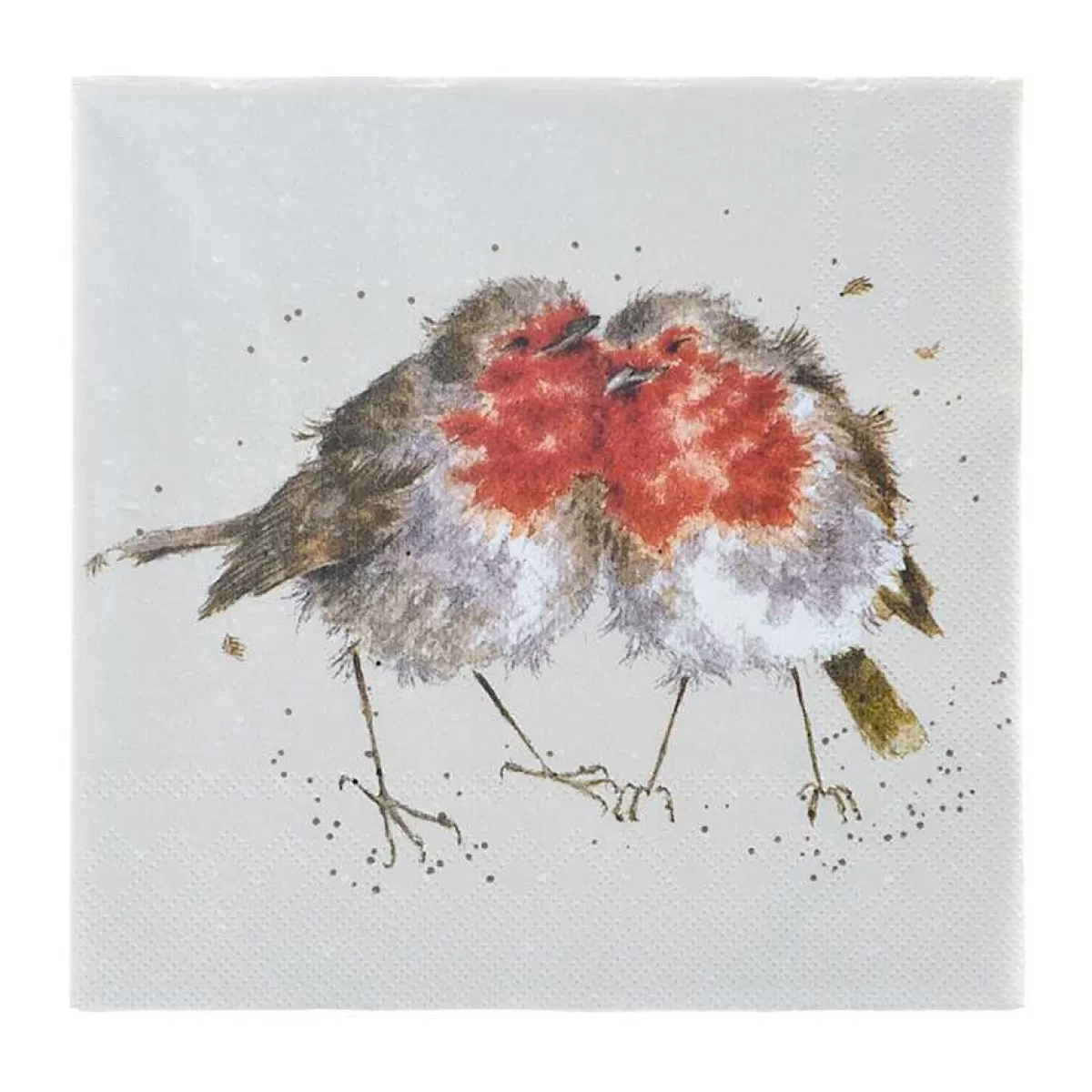 Napkins>Wrendale Designs Snuggled Together' Robin Napkins