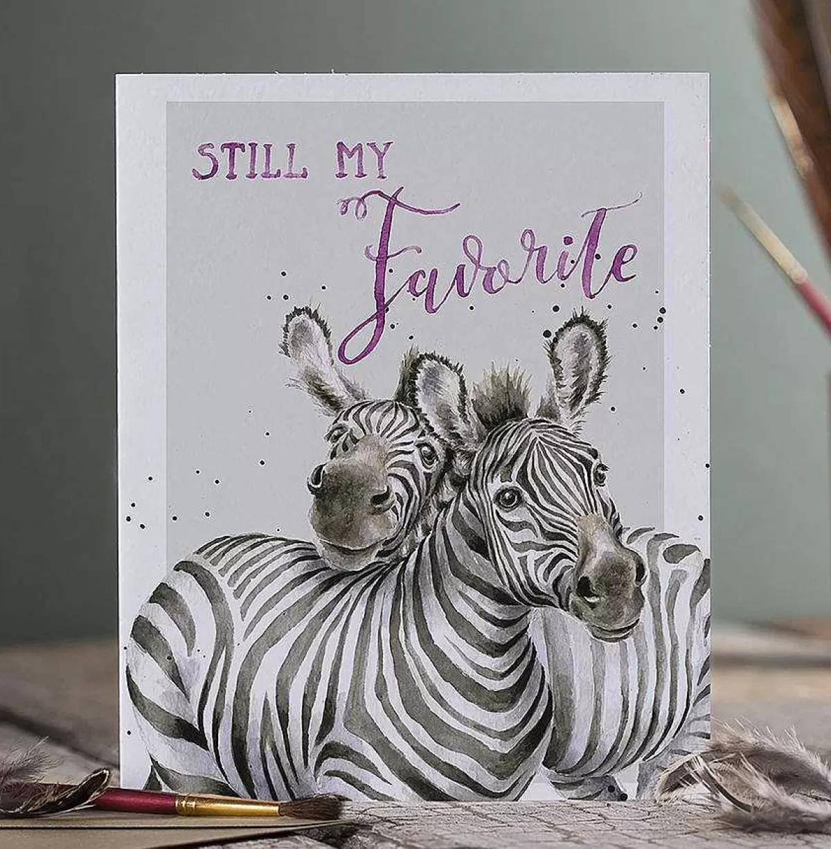 Anniversary>Wrendale Designs Still My Favorite' Zebra Anniversary Card