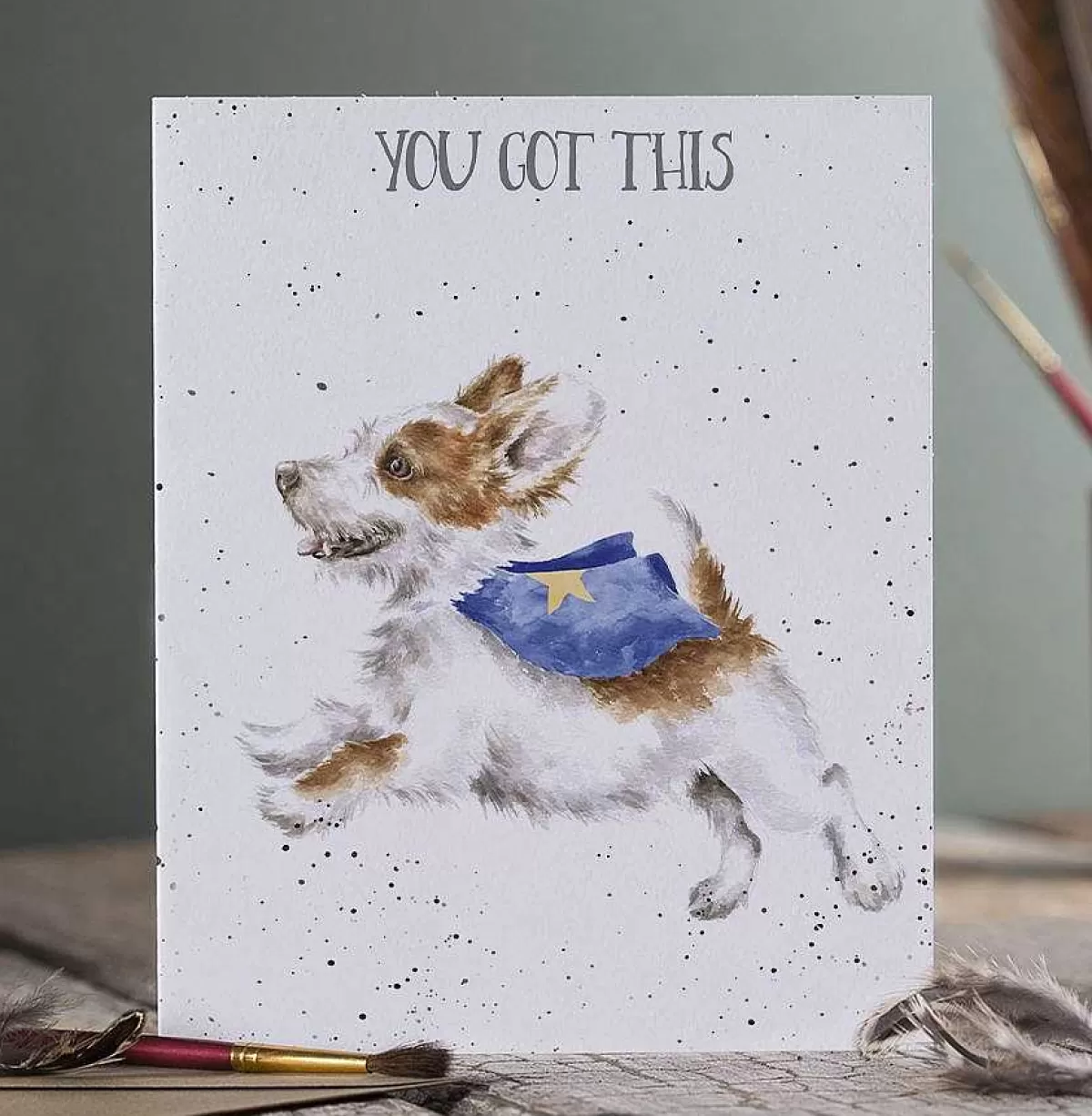 Just To Say>Wrendale Designs Super Dog' Terrier Card