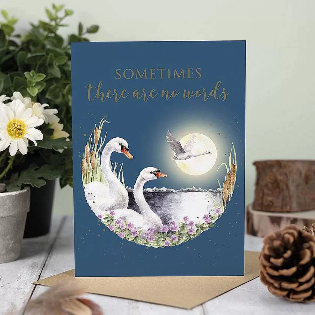 Other Occasions>Wrendale Designs Swan Lake' Swan Sympathy Card