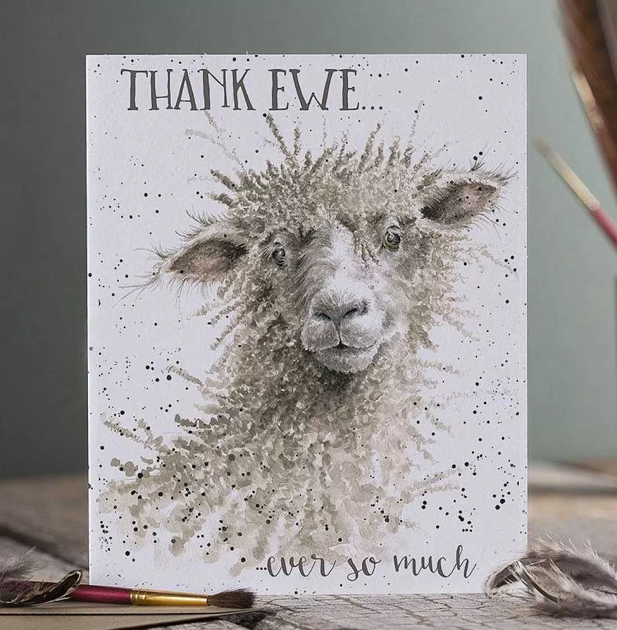 Thank You>Wrendale Designs Thank Ewe' Sheep Thank You Card