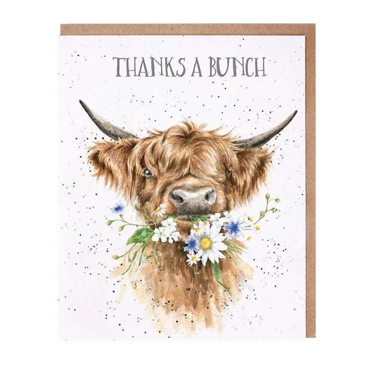 Thank You>Wrendale Designs Thanks A Bunch' Highland Cow Thank You Card