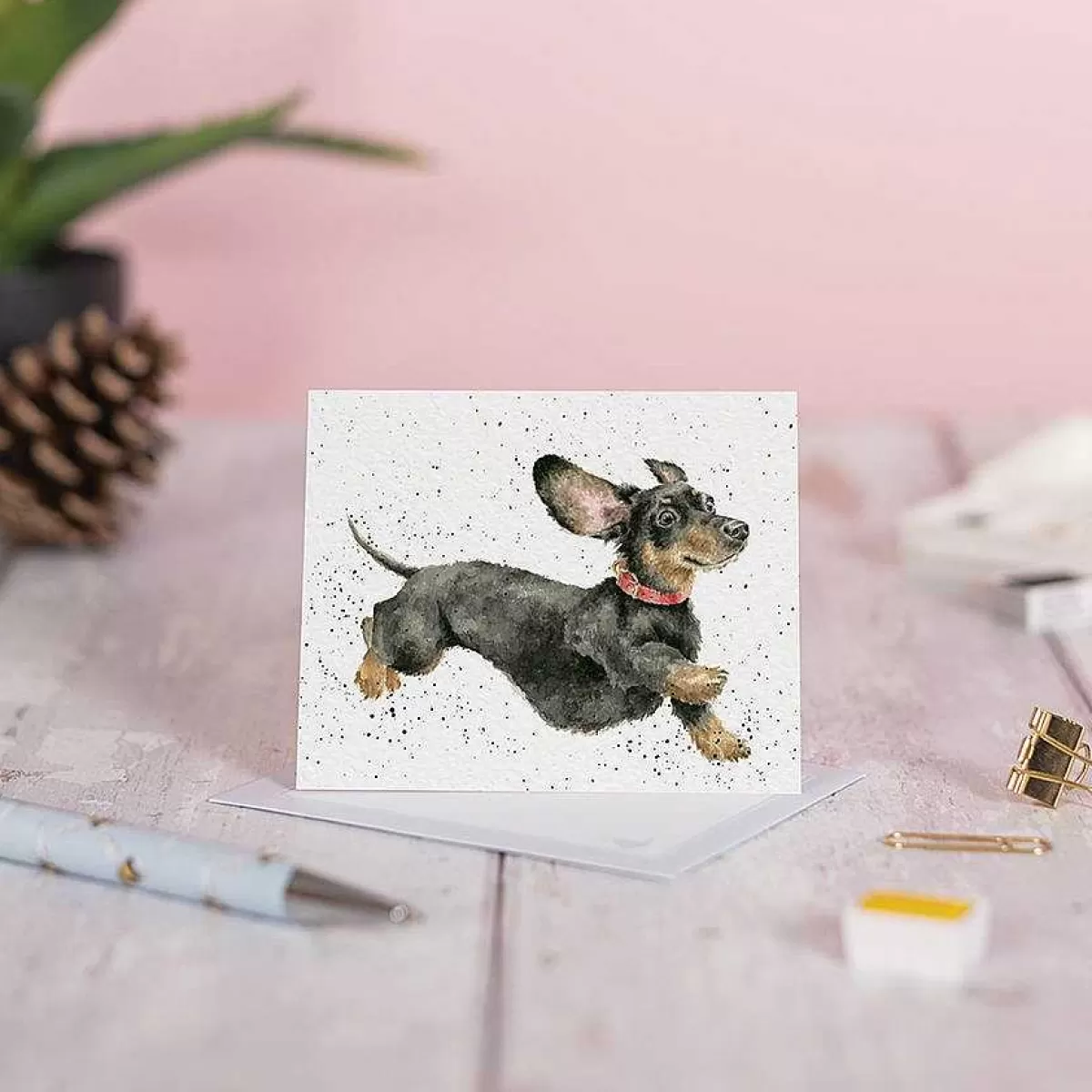 Gift Enclosure Cards>Wrendale Designs That Friday Feeling' Dachshund Enclosure Card