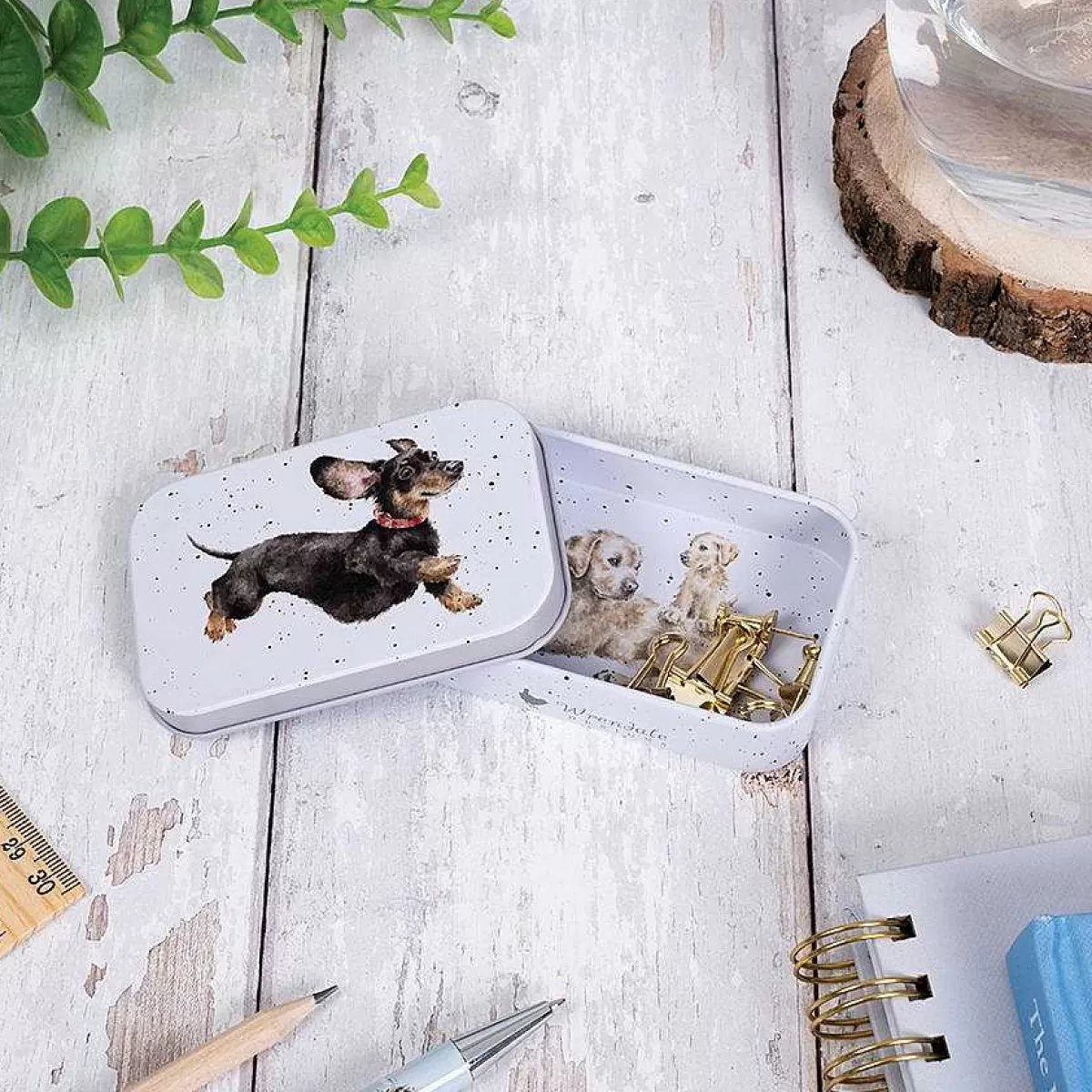 Mini Gift Tins>Wrendale Designs That Friday Feeling' Dachshund Mini Gift Tin