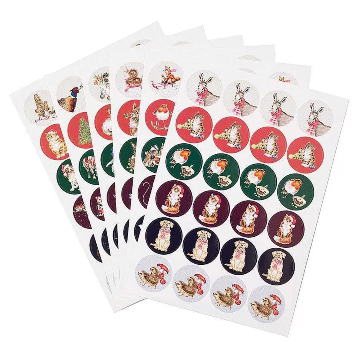 Stamps, Stickers & Scrapbooks>Wrendale Designs The Country Set Christmas' Country Animal Stickers