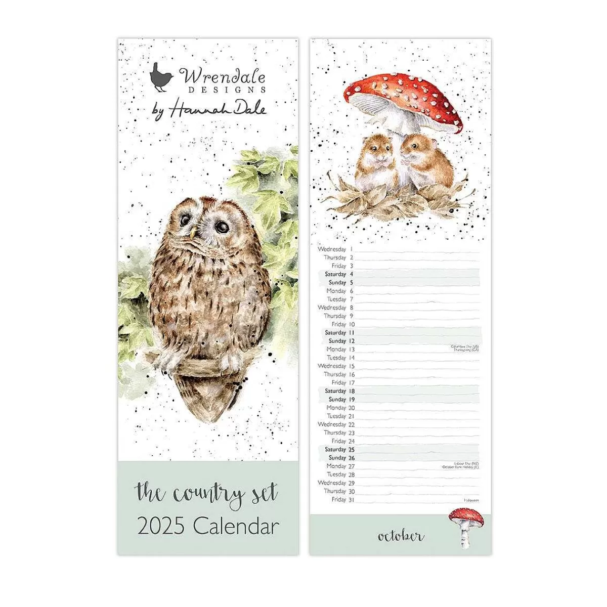 2024 Diaries & Calendars>Wrendale Designs The Country Set' Slim Calendar 2025