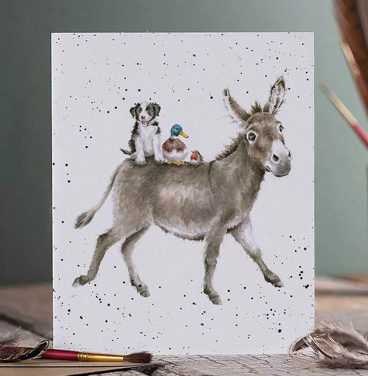 Father'S Day>Wrendale Designs The Donkey Ride' Donkey Card