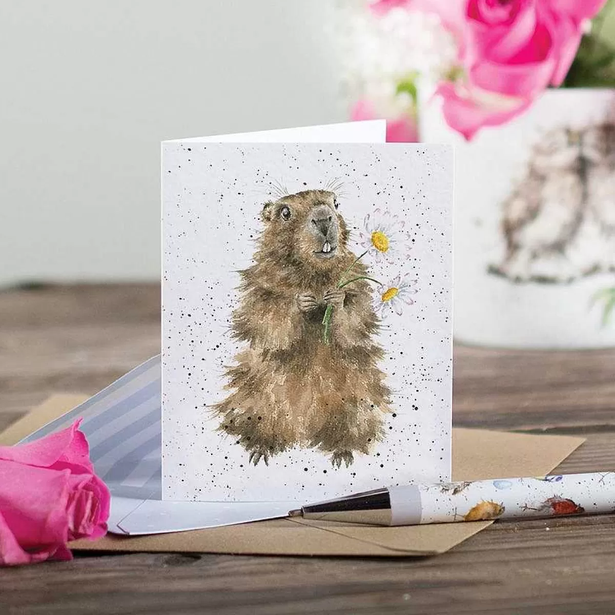 Gift Enclosure Cards>Wrendale Designs The First Date' Marmot Enclosure Card