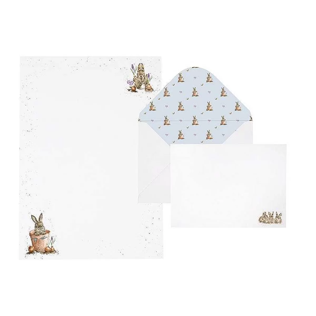 Letter Writing Sets>Wrendale Designs The Flower Pot' Rabbit Letter Writing Set