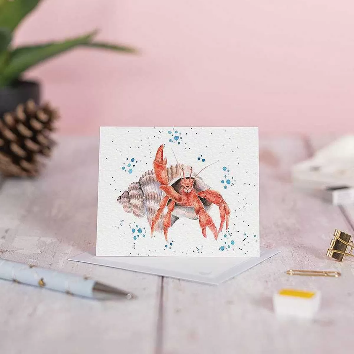 Gift Enclosure Cards>Wrendale Designs The Happy Crab' Crab Enclosure Card