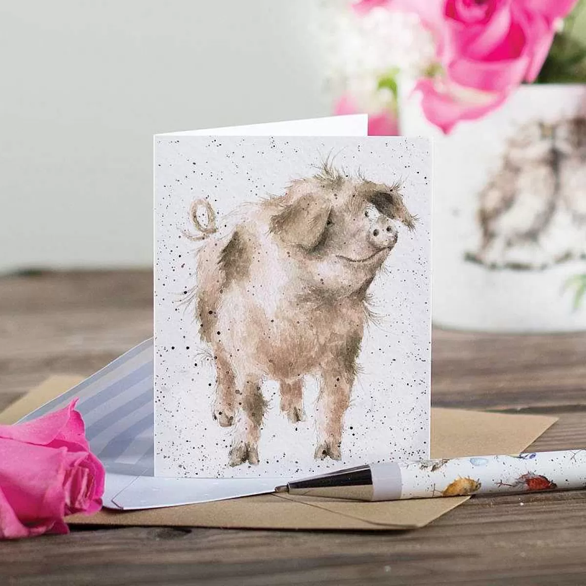 Gift Enclosure Cards>Wrendale Designs Truffles And Trotters' Pig Enclosure Card