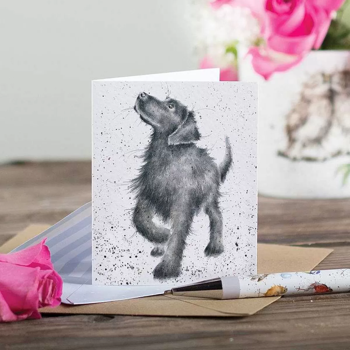 Gift Enclosure Cards>Wrendale Designs Walkies' Labrador Enclosure Card