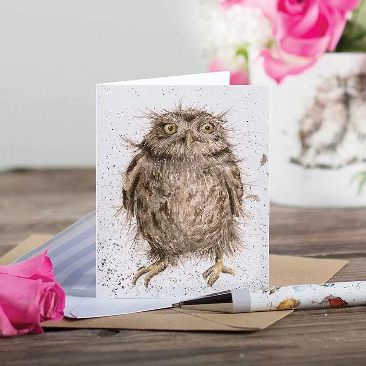 Gift Enclosure Cards>Wrendale Designs What A Hoot' Owl Enclosure Card