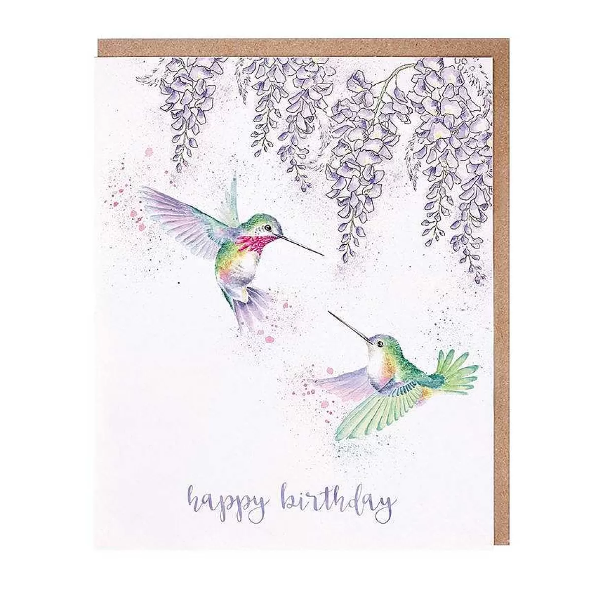 Birthday>Wrendale Designs Wisteria Wishes' Hummingbird Birthday Card