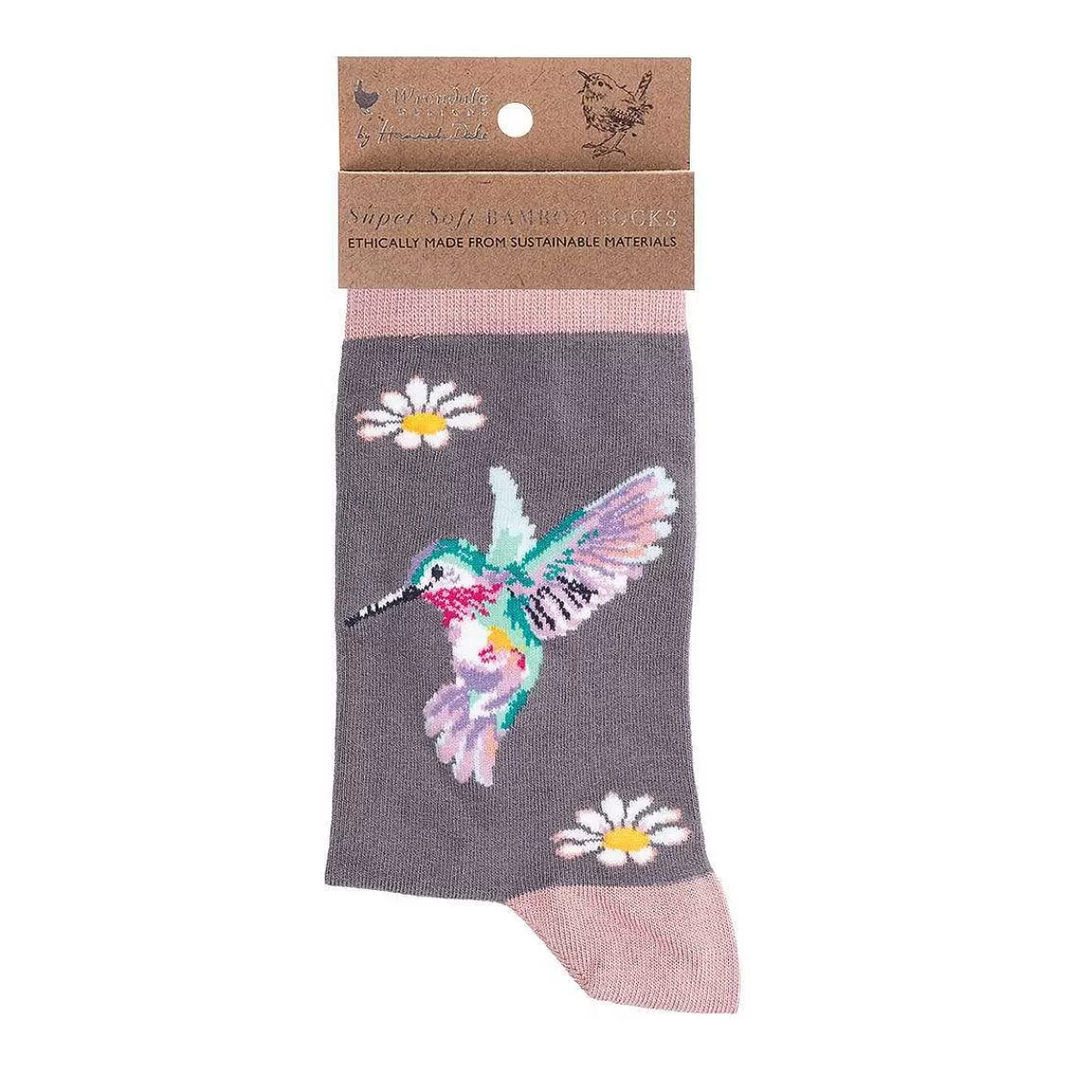 Socks>Wrendale Designs Wisteria Wishes' Hummingbird Socks