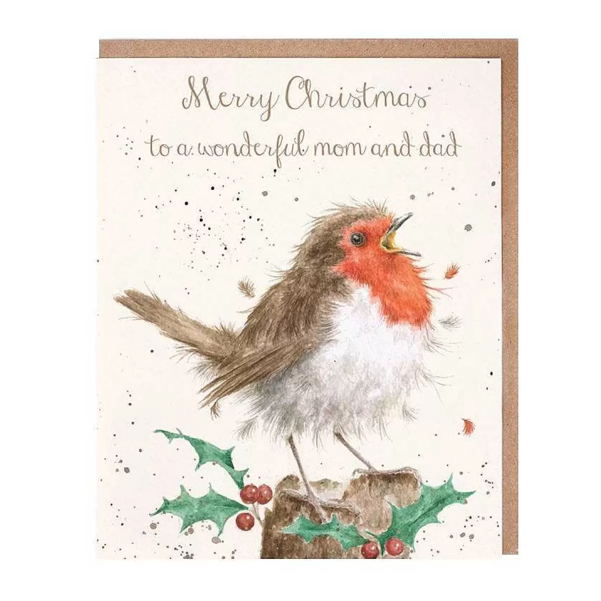 Single Relation Cards>Wrendale Designs Wonderful Mom And Dad' Robin Card