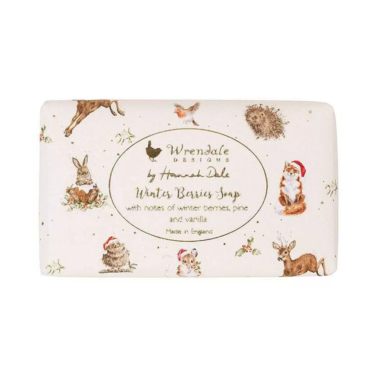 Soap Bars>Wrendale Designs Woodland Animal Winter Berries Christmas Soap